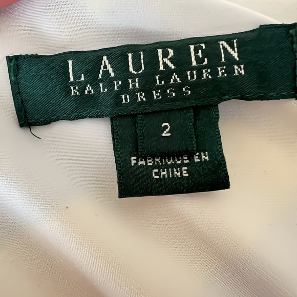 Lauren Ralph Lauren Faux Wrap Dress Size 2 Geometric Print V-Neck Sleeveless. - Picture 4 of 9